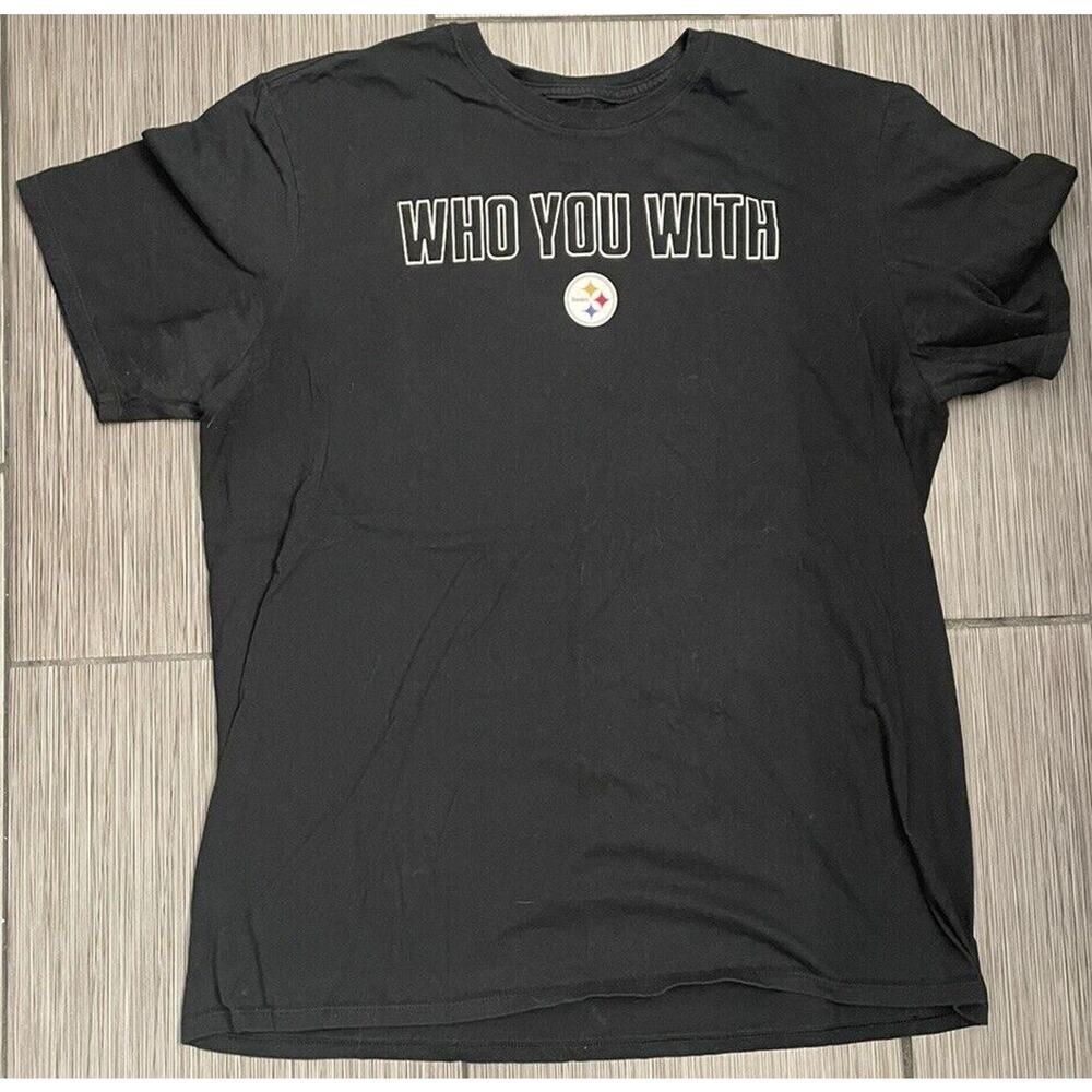 Pittsburgh Steelers Nike “Who You With” Short Sleeve T-Shirt Size XL Black